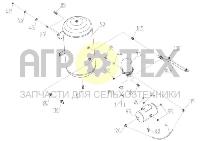 Чертеж Установка пневмоагрегатов (2650.31.00.610)